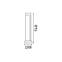 Ideal Lux Lampadaire d’extérieur TITANO BIG IP55, gris, moucheté, noir mat Ideal Lux Lampadaire d’extérieur TITANO BIG IP55, gris, moucheté, noir mat