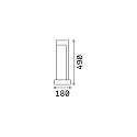 Ideal Lux Outdoor LED floor luminaire TITANO SMALL, height 49cm, granite grey resin, 9W 3000K 430lm Ideal Lux Outdoor LED floor luminaire TITANO SMALL, height 49cm, granite grey resin, 9W 3000K 430lm