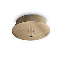 Ceiling rose METALLO for 1 Pendant luminaire,  10cm, stick out visor, burnished brass
