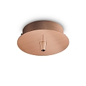 Ceiling rose METALLO for 1 Pendant luminaire,  10cm, stick out visor, burnished copper