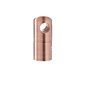 Cable holder for wall and ceiling mountings,  1.5cm / H 3cm, burnished copper