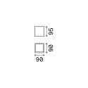Ideal Lux outdoor ceiling luminaire TECHO square GU10 IP54, coffee brown