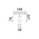 Ideal Lux Riflettori su rotaie EGO TRACK SINGLE LED con adattatore, on/off LED IP20, Nero