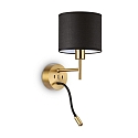 Ideal Lux Lampada da parete SET UP MAP2 2-Lampadine, con braccio flessibile, con connessione USB E27 IP20, ottone