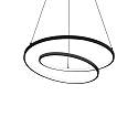 Luminaire à suspension OZ D60 ON-OFF rond, on/off IP20, noir mat