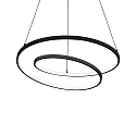 Luminaire à suspension OZ D80 ON-OFF rond, on/off IP20, noir mat