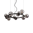 Luminaire à suspension PERLAGE 11 flammes, rond G9 IP20, noir