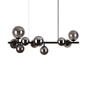 Luminaire à suspension PERLAGE 10 flammes, horizontal G9 IP20, noir