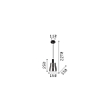 Ideal Lux pendant luminaire COCO 1 flame, adjustable IP20, smoky colour Ideal Lux pendant luminaire COCO 1 flame, adjustable IP20, smoky colour