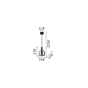 Ideal Lux pendant luminaire COCO 1 flame, adjustable IP20, smoky colour Ideal Lux pendant luminaire COCO 1 flame, adjustable IP20, smoky colour