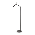 Lampada da terra DIESIS girevole, ruotabile, con interruttore IP20, Nero 