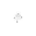 Ideal Lux Riflettori su rotaie EGO TRACK DOUBLE LED 2-Lampadine, con adattatore, on/off LED IP20, Bianco