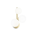Luminaire mural PERLAGE 3 flammes, avec interrupteur G9 IP20, laiton