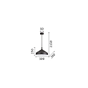 pendant luminaire YURTA 300 adjustable E27 IP20