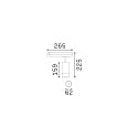 Ideal Lux 3-phase spot EOS 15W 1-10V cylindrical, swivelling, rotatable IP20, black matt dimmable