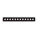 ceiling recessed luminaire LIKA SLIM D24 FI RECESSED TRIM 12 flames, UGR < 19, on/off IP20, black matt
