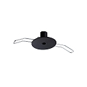 recessed canopy ROUND RECESSED 1-fold, round, black matt