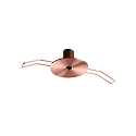 recessed canopy ROUND RECESSED 1-fold, round, copper, burnished