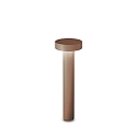 bollard lamp TESLA 60 G9 IP44, coffee brown dimmable
