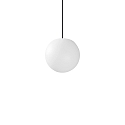 outdoor pendant luminaire SOLE Ø 20CM ball shaped E27 IP44, opal white dimmable