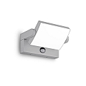 LED Outdoor Wandleuchte SWIPE, 105, 21W, 3000K, 2000lm, CRI>90, IP54, inkl. PIR-Sensor, grau