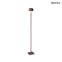 LED Outdoor Akku-Stehleuchte PURE, 115cm, 3,7V, 1,5W, 3000K, 230lm, IP54, integr. Touch-Dimmer, kaffee