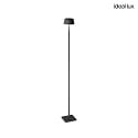 battery floor lamp PURE IP54, black dimmable
