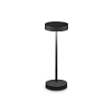 LED Akku-Tischleuchte TOFFEE, 32cm, 2W, 3000K, 230lm, IP54, Touch-Dim, schwarz