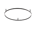 Plafoniera ORACLE SLIM D090 ON-OFF IP20, nero 