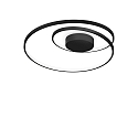 Luminaire de plafond OZ PL ON-OFF rond, on/off IP20, noir mat