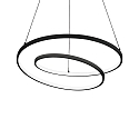Luminaire à suspension OZ D80 ON-OFF rond, on/off IP20, noir mat