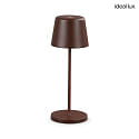 battery table lamp CUTE IP65, coffee brown dimmable