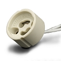 Socket GU10, 0-230V, IP20, ceramics, incl. 15cm power cable