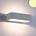 LED Au�enwandleuchte Up&Down, eckig, 1x7W CREE, IP54,3000K 310lm 120�, Aluminium, Silber