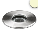 Outdoor LED Einbaustrahler, IP67, 12V AC/DC, 2W CREE, 3000K 160lm 60, Edelstahl / klar