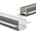 Zubehr fr Einbauprofil WING20 - Installationskanal, Aluminium eloxiert, Lnge 200cm, fr 12.5mm Rigips-Platten