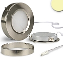 LED under cabinet / recessed light Slim MiniAMP, IP52,  7cm, dimmable, brushed nickel / diffuse, 12V DC, 3W 2800K 160lm 120