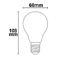 ISOLED LED mirror head filament pear shape, E27, 4W 2700K 340lm 360, not dimmable, silver / clear