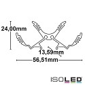 ISOLED LED lighting profile LOOP13, anodized aluminium, 200cm