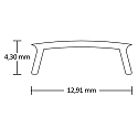 ISOLED Accessory for profile SURF11 / CORNER11 - cover COVER9, clear, 200cm