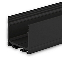 LED surface mount profile SURF24, aluminium, 200cm, black RAL 9005