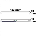 ISOLED Aluminium holder for 120cm T8 tube lamps, IP20, 0-260V AC, G13 two-sided, wired, without starter, white