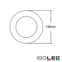 ISOLED Cover Aluminium RUND für Einbaustrahler Sys-90, Schwarz