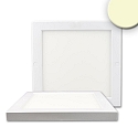 Outdoor LED ceiling luminaire SLIM 18MM, IP52, 22 x 22cm, transformer integrated, white / diffuse, 18W 3000K 1350lm 120
