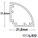 ISOLED LED ECKPROFIL CORNER13, Kunststoff PC, weiß, opal/satiniert, 65% Transluzenz, 200cm