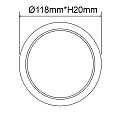 LED downlight Flex 8W, IP52, UGR<19, suitable for offices, DA 5-10cm, not dimmable, white, 8W 4000K 750lm 120°