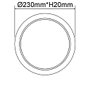 LED Downlight Flex 23W, IP52, UGR<19, BAP geeignet, DA 5-21cm, nicht dimmbar, weiß, 23W 4000K 2200lm 120°