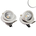 LED shop downlight SPHERE, IP42,  16.4cm, swivelling + rotatable, not dimmable, white, 35W 4000K 3200lm 38
