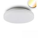 Outdoor LED ceiling / wall luminaire, IP54, 24W, ColorSwitch 3000K|4000K, 2700lm 120, white, without sensor