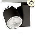 LED 3-phase track spot, 30-50 focusable, 30W, rotatable and swivelling, dimmable, 3000K 2700lm, matt black